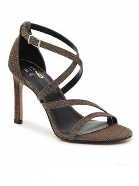 Mix No. 6 Gold Metallic Shimmer Mardelle High Heel Sandals Size 9 NEW